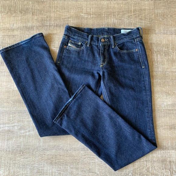 DIESEL Ramys Boot Cut Jeans Womens 28 Dark Wash Stretch Made Italy Lbl 27X32 - Picture 15 of 15